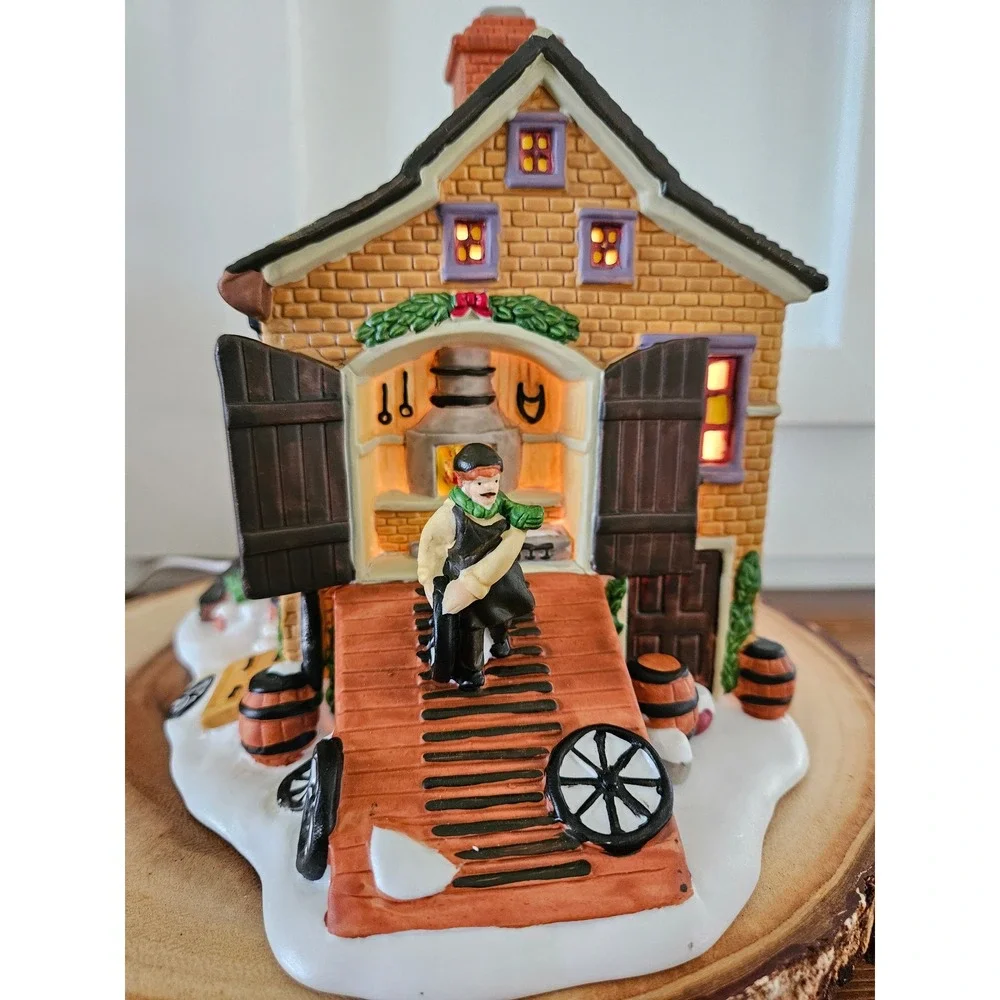 Carole Towne Collection Lemax The Carriage Maker 2002 Lighted Christmas Village